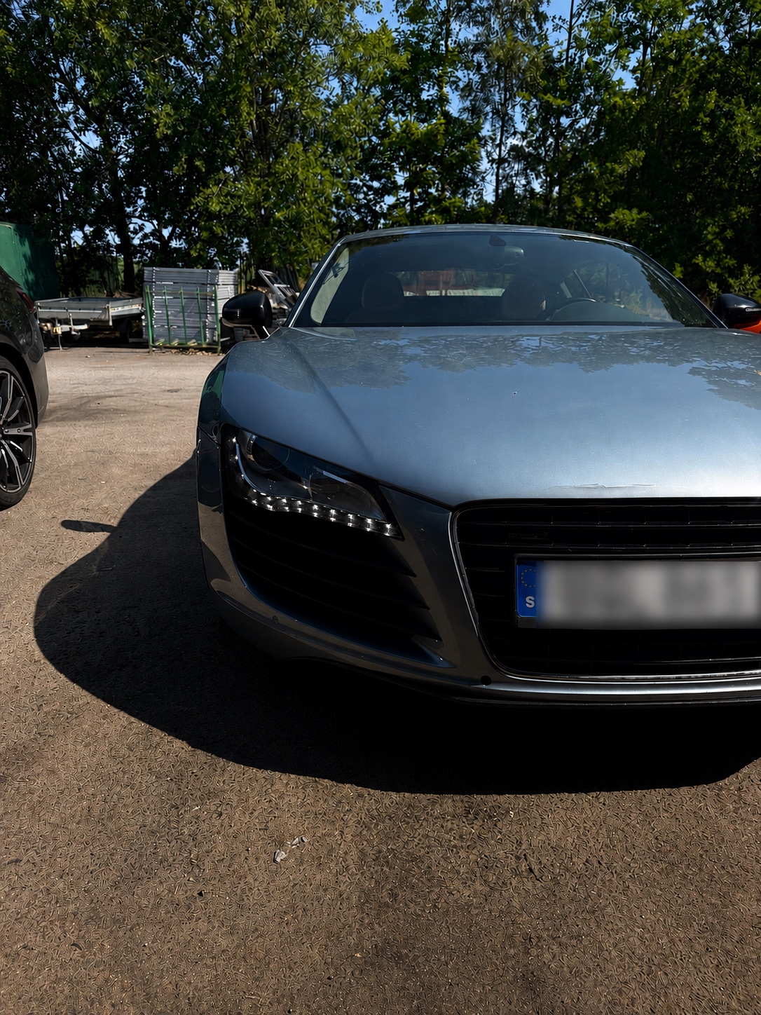 Silver Audi R8 front